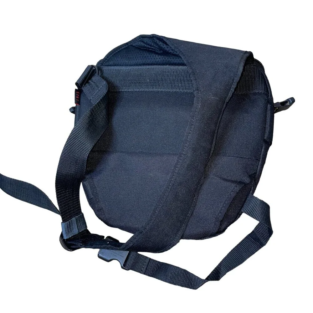 Tamrac Crossbody Camera Bag Black and Grey mid sized vinyl one shoulder strap